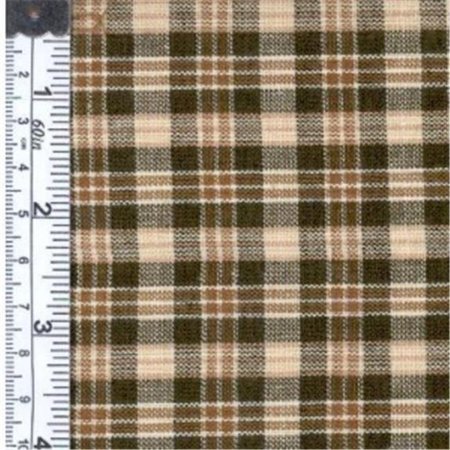 TEXTILE CREATIONS Textile Creations 1336 Rustic Woven Fabric; Small Plaid Natural Brown; 15 yd. 1336